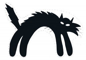 gato negro para Halloween de Arte con clase