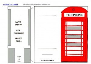 cabina telefonica navidad color Arte con clase manualidades tanto en casa como en clase