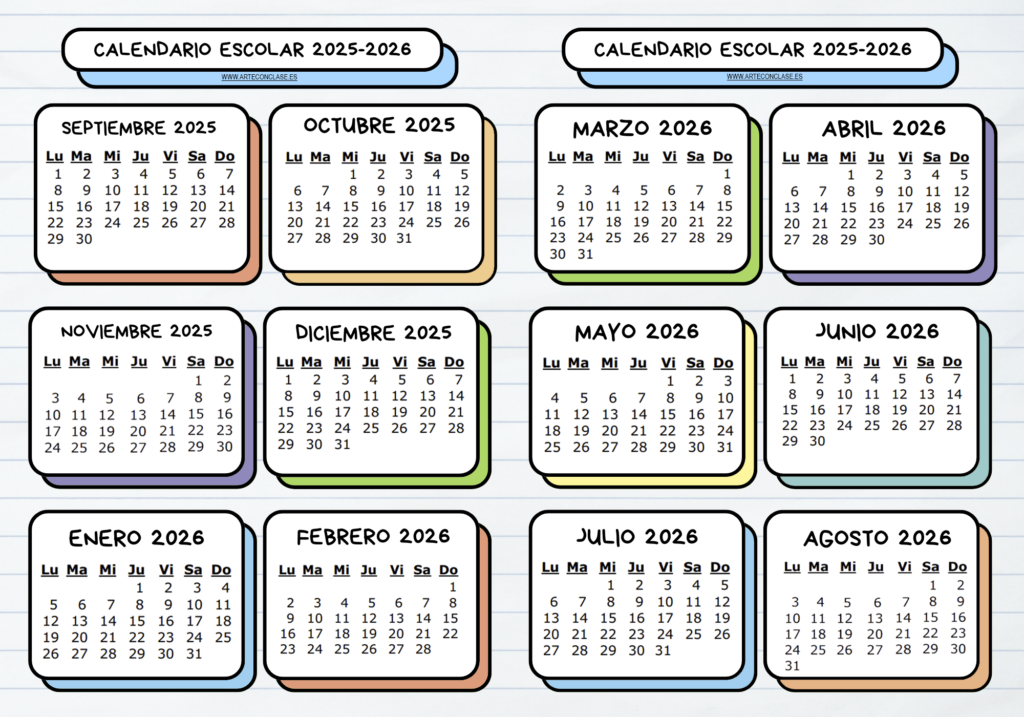 Calendario Escolar 2025-2026