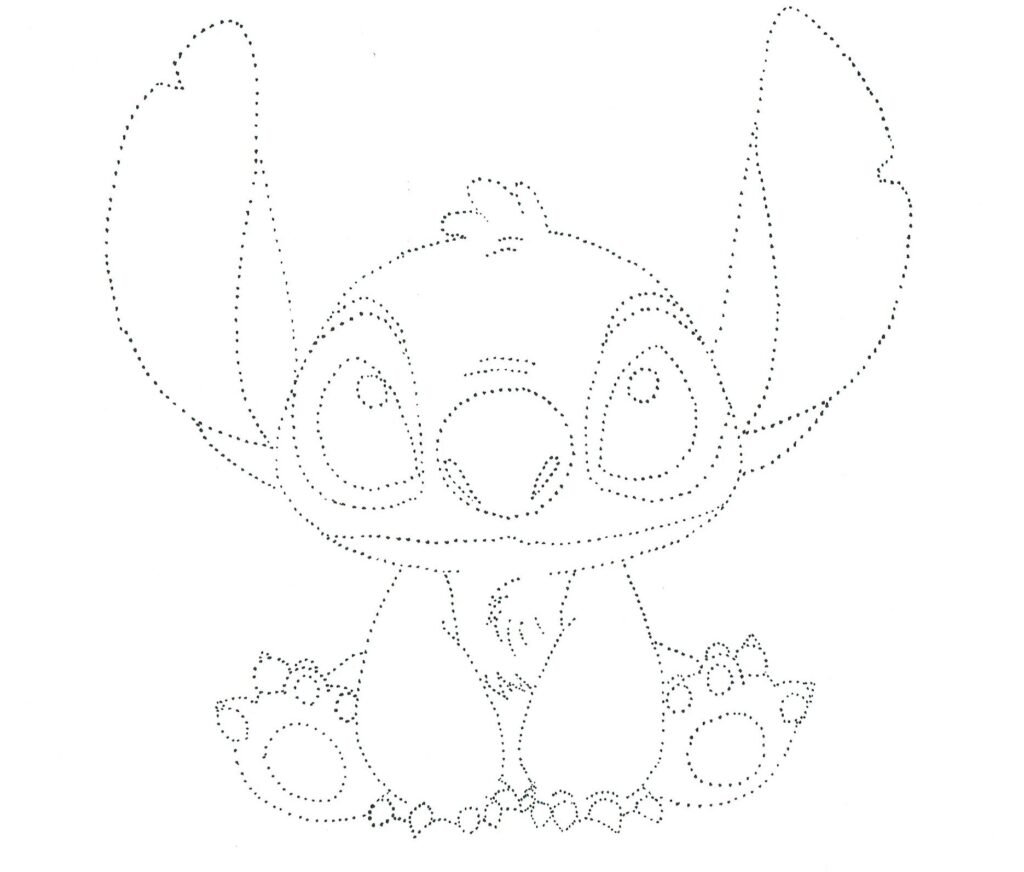 Repasar los puntos. Stitch.